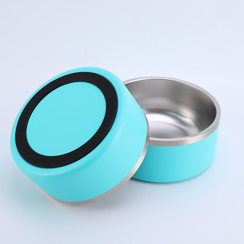 Aqua Blue Stainless Steel Dog Bowl - 32oz & 64oz - Glow Pups