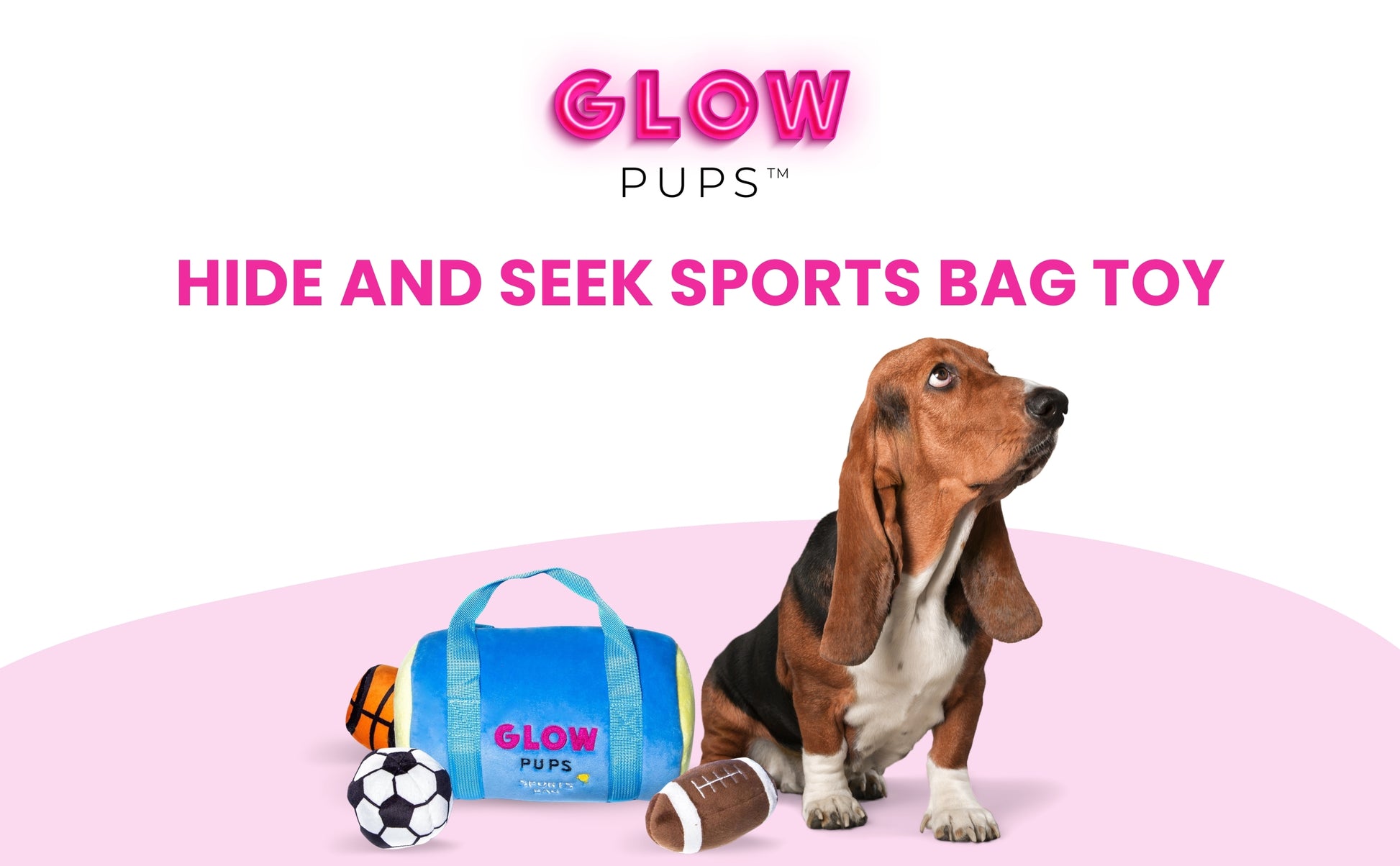 Sports Bag Hide & Seek Dog Toys - Glow Pups