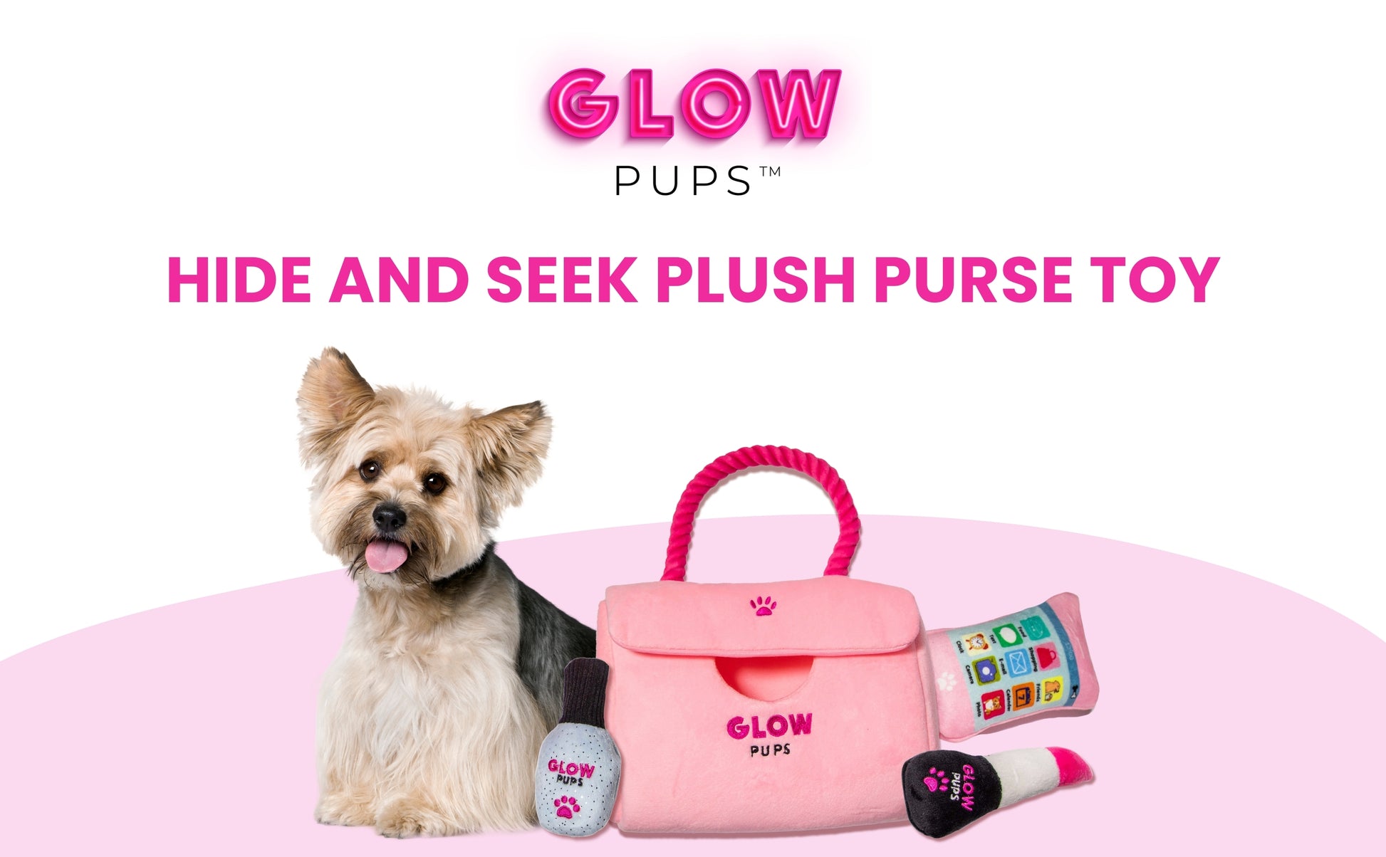 Plush Pink Hide-and-Seek Purse - Glow Pups