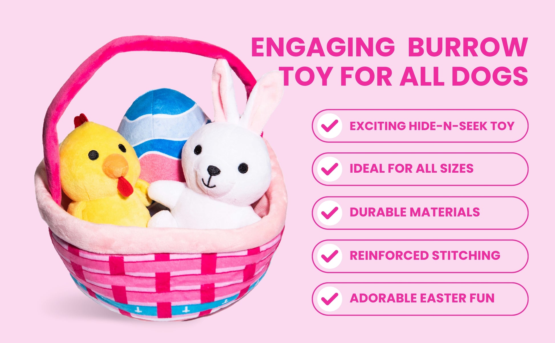 Easter Basket Dog Toy - Glow Pups