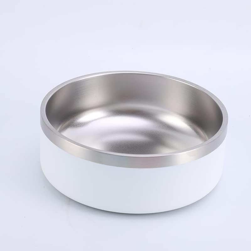 White Stainless Steel Dog Bowl - 32oz & 64oz - Glow Pups