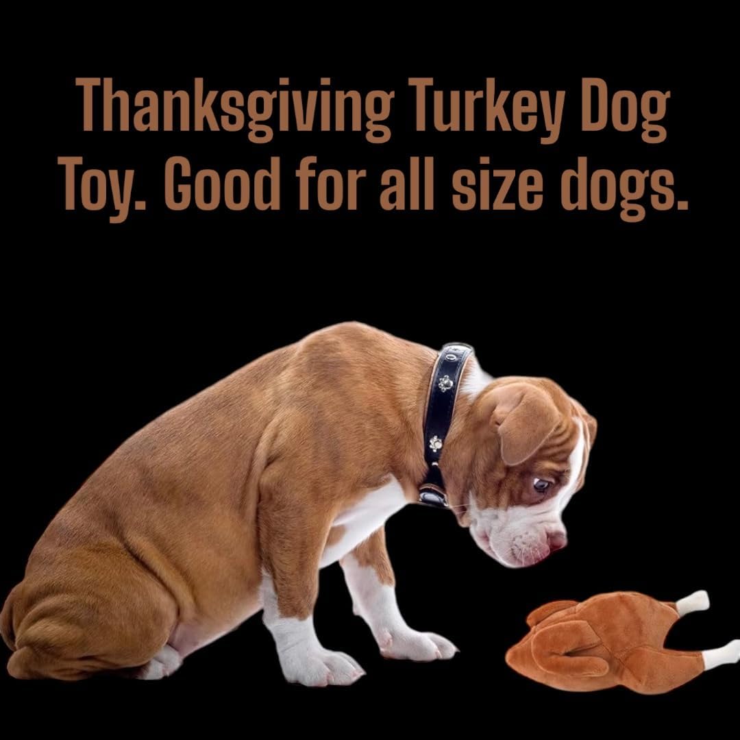Thanksgiving Squeaky Plush Turkey Dog Toy - Glow Pups