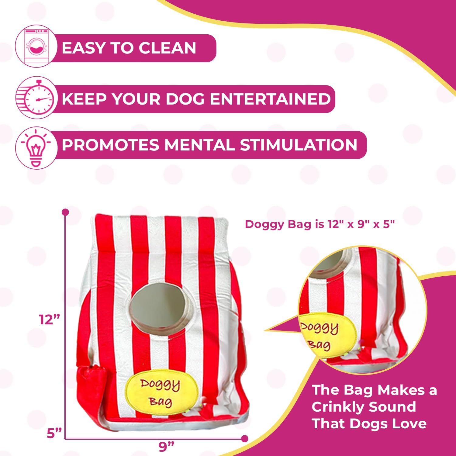 Doggy Bag with Fast Food Dog Toys - Glow Pups