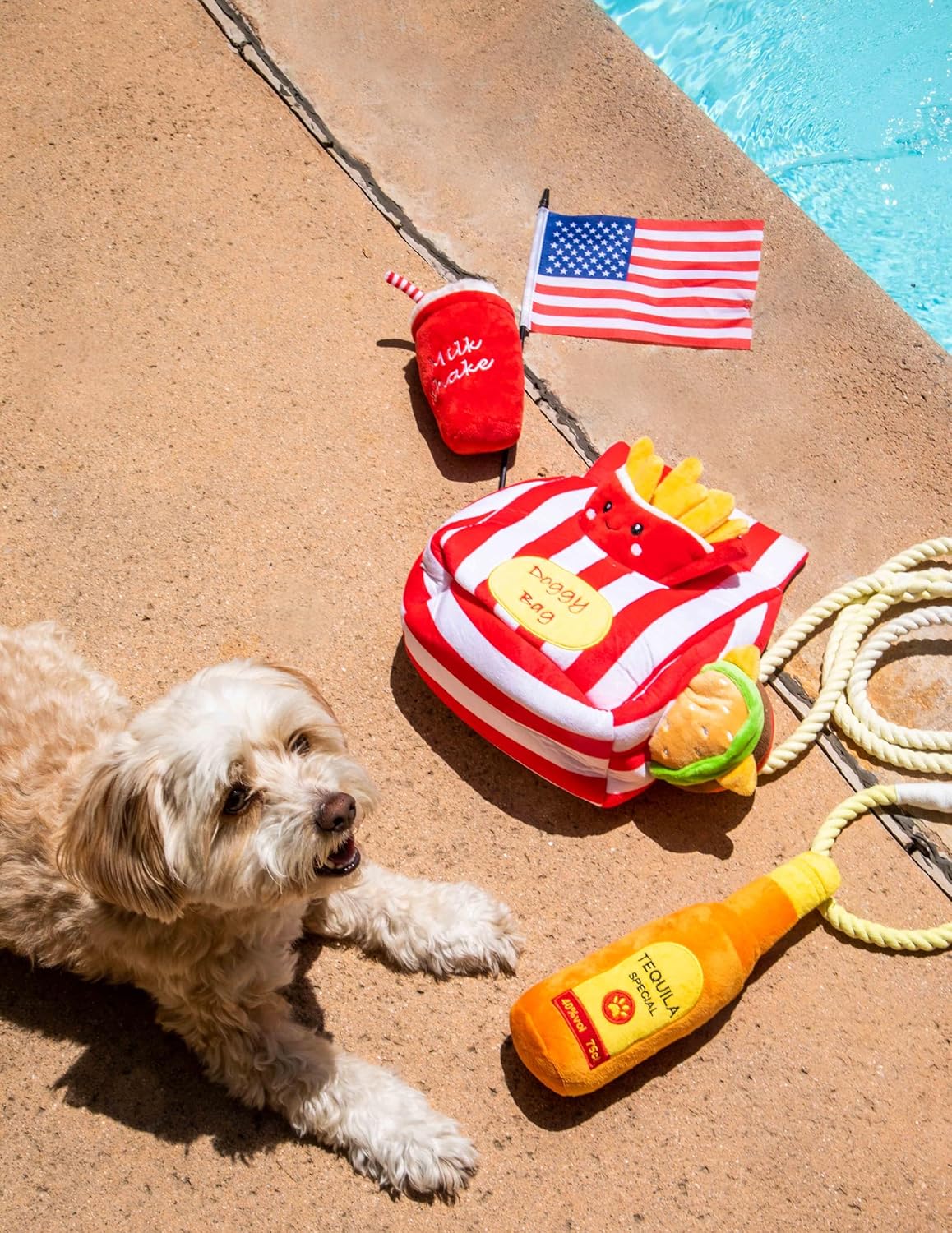 Doggy Bag with Fast Food Dog Toys - Glow Pups