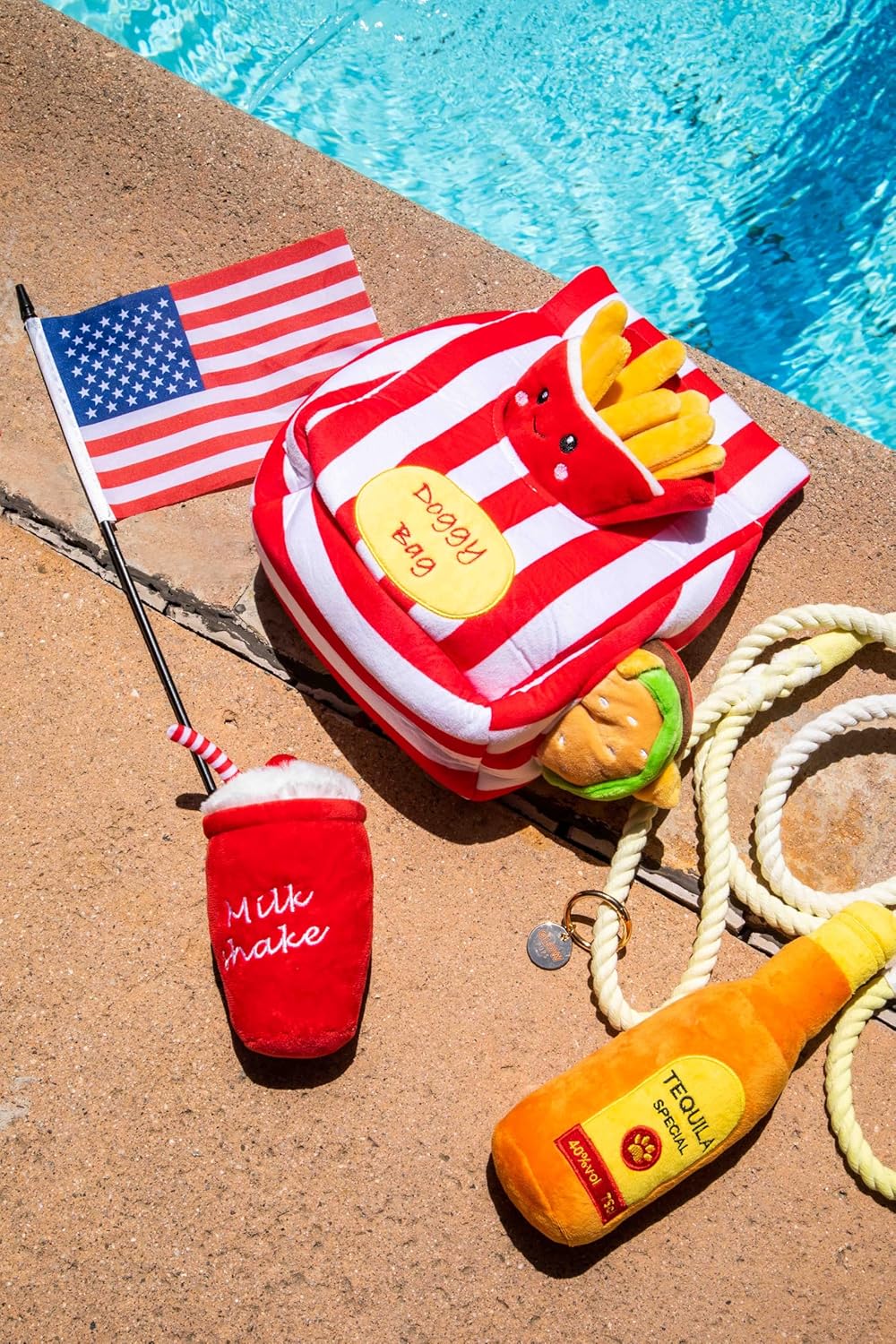 Doggy Bag with Fast Food Dog Toys - Glow Pups