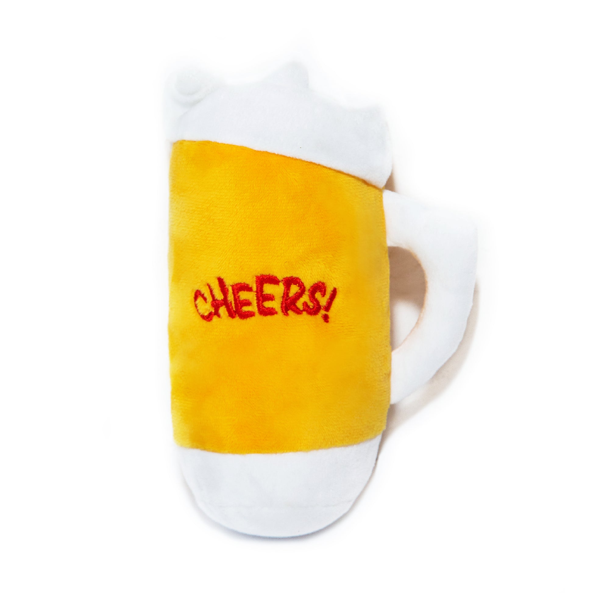 Pawty Pups Plush Beer Glass Dog Toy - Glow Pups