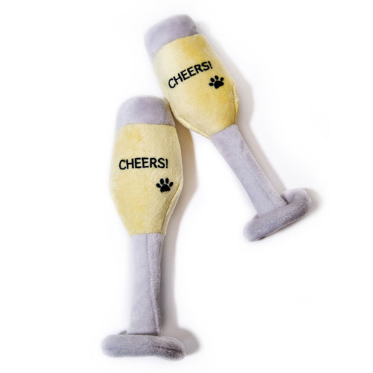 Champagne Glass Dog Toy - Party Pack - Glow Pups