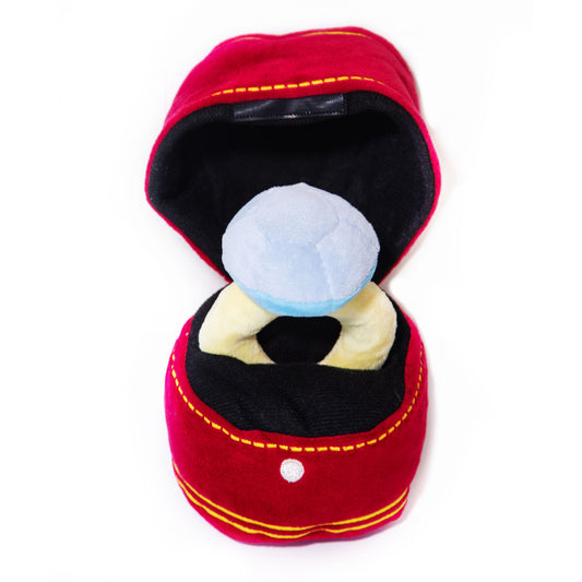 Squeaky Engagement Ring Dog Toy - Glow Pups