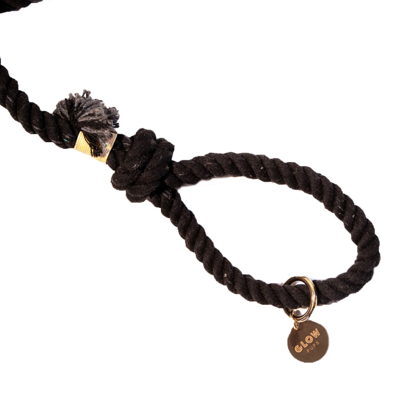Black Boho Chic Style Rope Leash - Glow Pups
