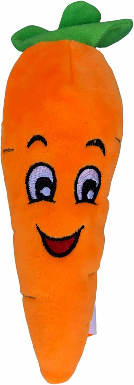 Squeaky Carrot Plush Dog Toy - Glow Pups