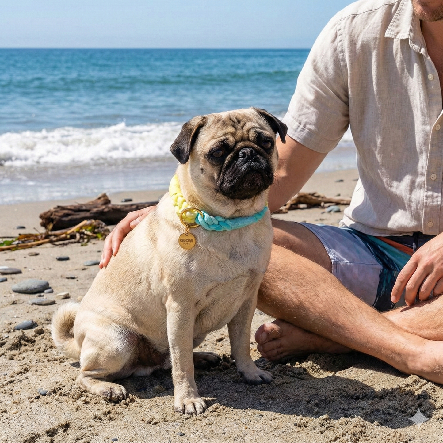 Sunshine Waves Tie Dye Slip Collar - Glow Pups