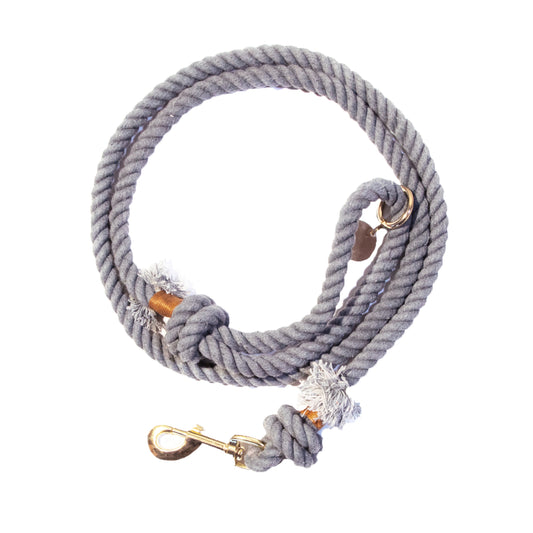 Grey Boho Chic Style Rope Leash - Glow Pups