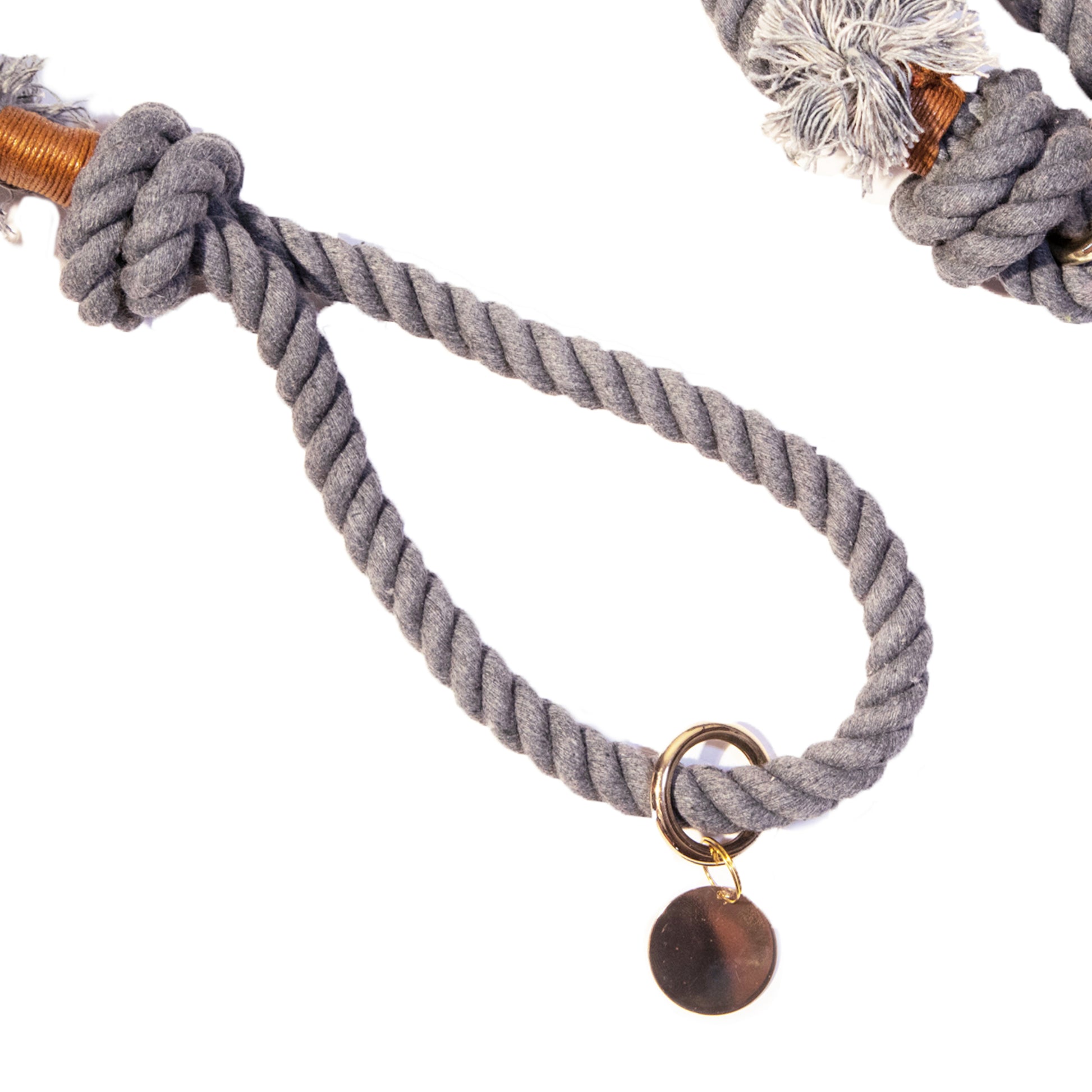 Grey Boho Chic Style Rope Leash - Glow Pups