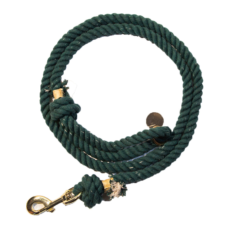 Dark Green Boho Chic Style Dog Leash - Glow Pups