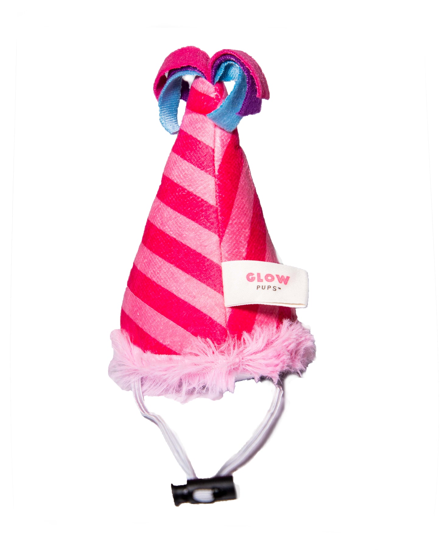 Pink Birthday Hat Dog Toy - Glow Pups