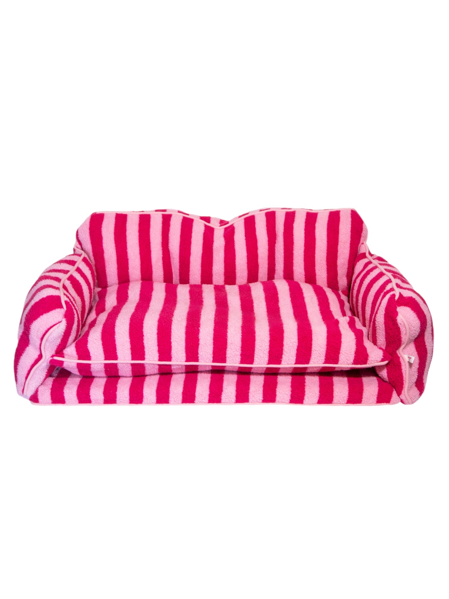 Pretty Pink Striped Dog Bed - Glow Pups