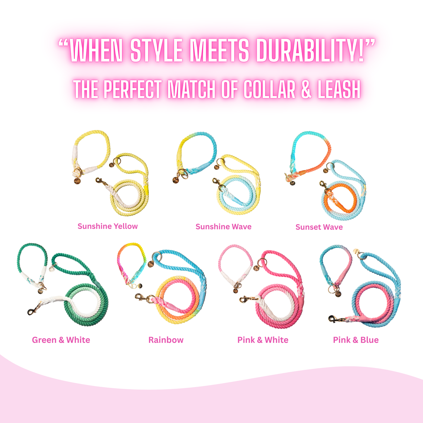 Rainbow Tie Dye Leash - Glow Pups by Glow Pups