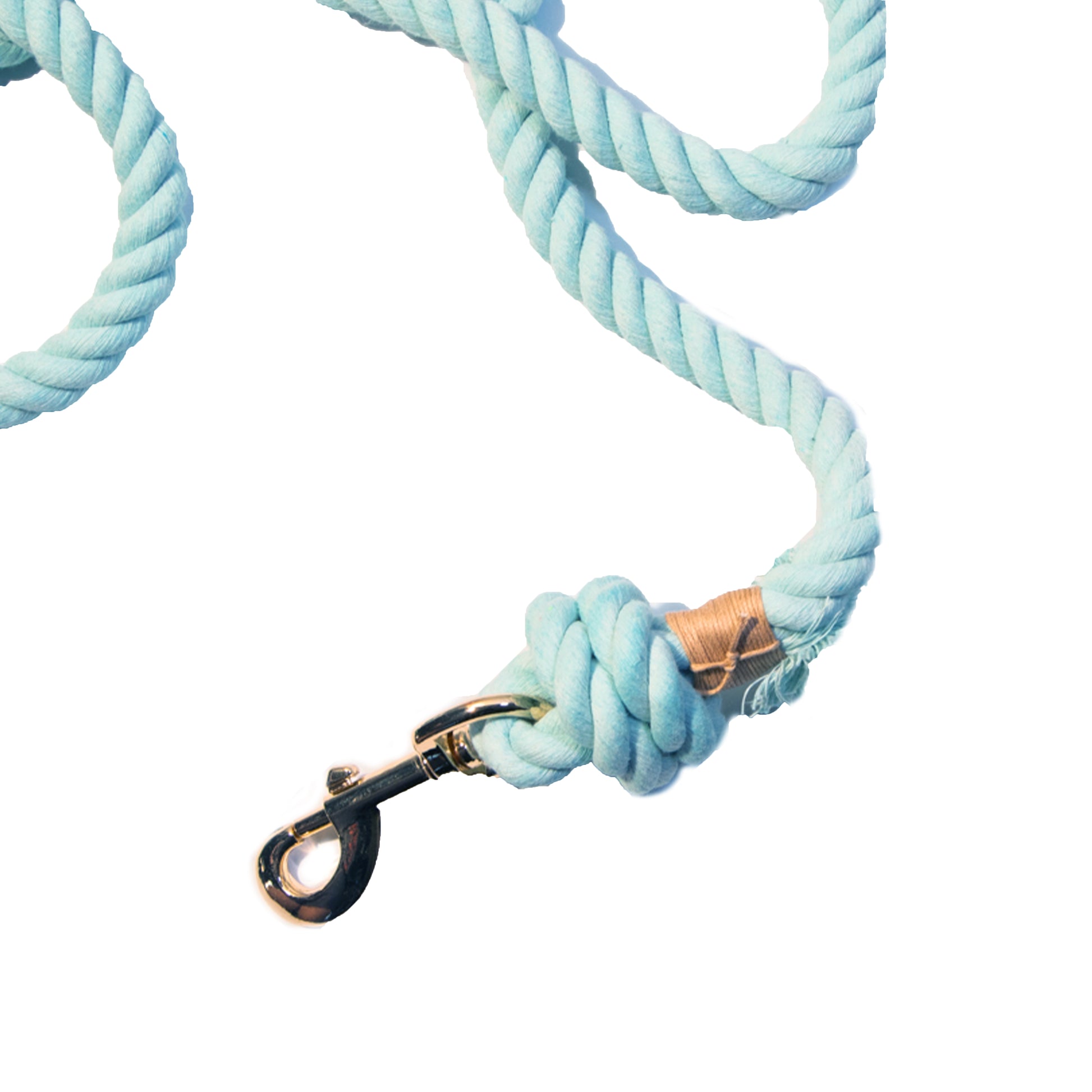 Light Blue Boho Chic Style Rope Leash - Glow Pups
