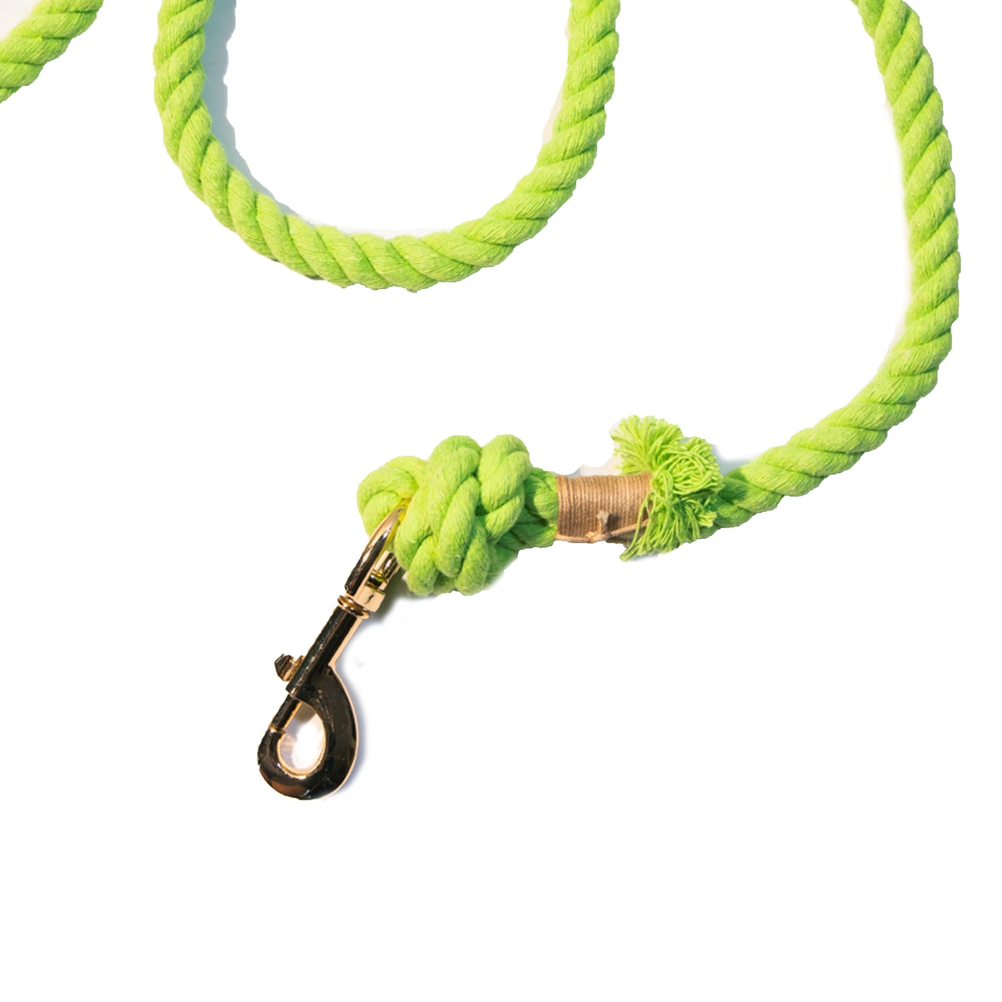 Lime Green Boho Chic Dog Leash - Glow Pups