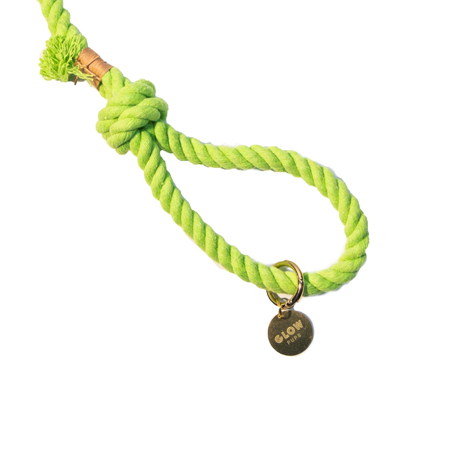 Lime Green Boho Chic Dog Leash - Glow Pups