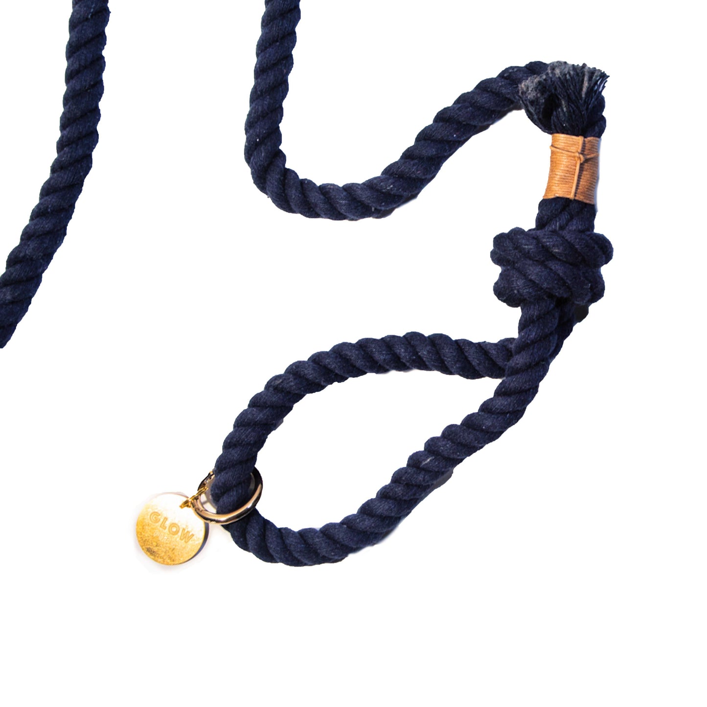 Navy Blue Boho Chic Style Dog Leash - Glow Pups