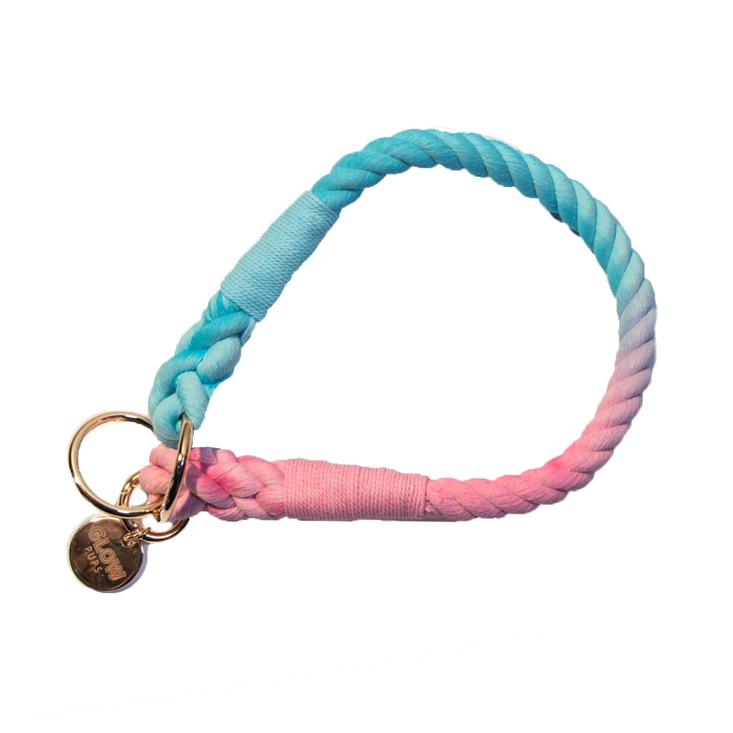 Pink and Blue Pastel Swirl Collar - Glow Pups