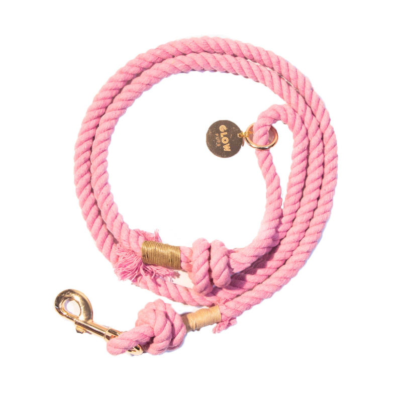 Light Pink Boho Chic Style Dog Leash - Glow Pups