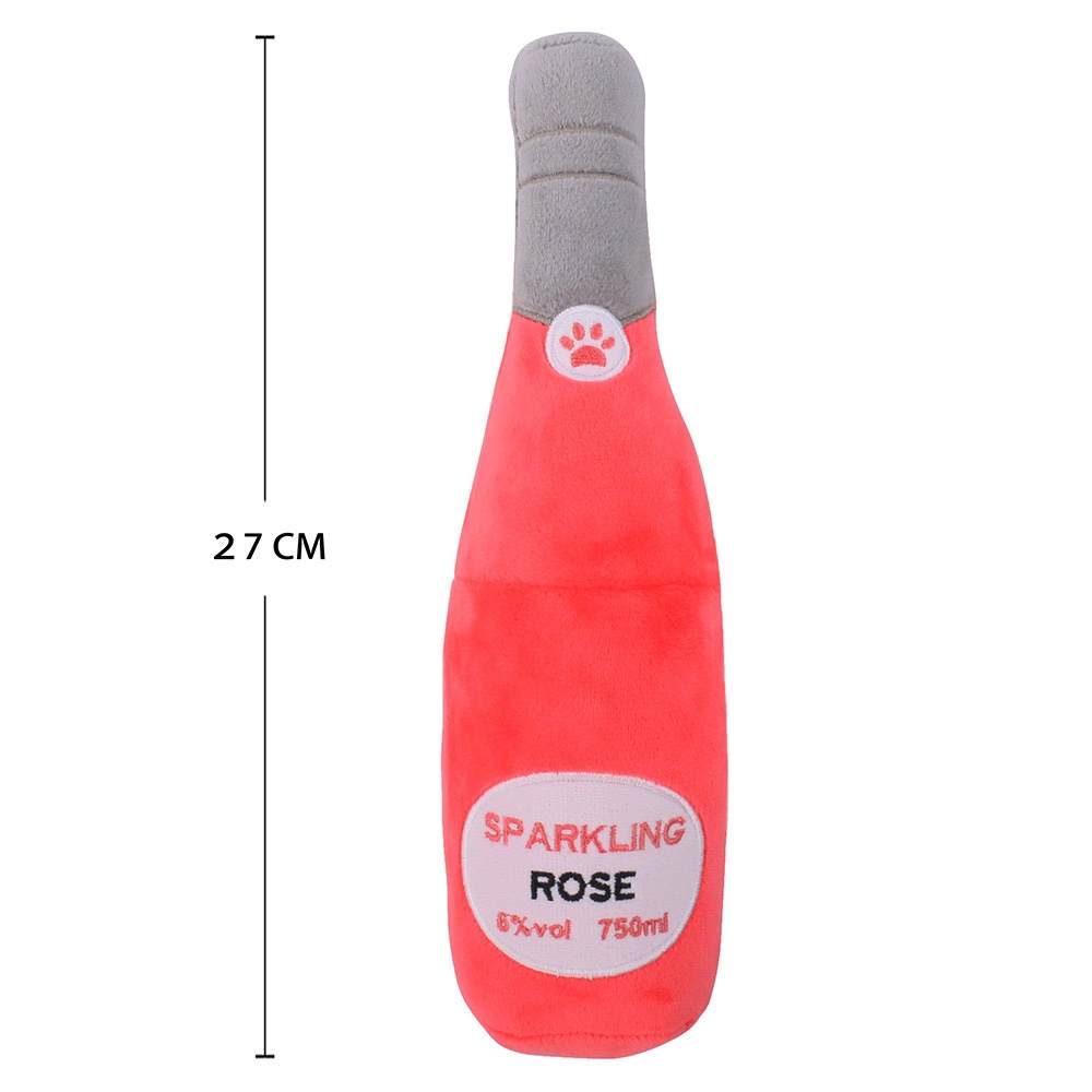 Pawty Pups Sparkling Rose Wine Dog Toy - Glow Pups