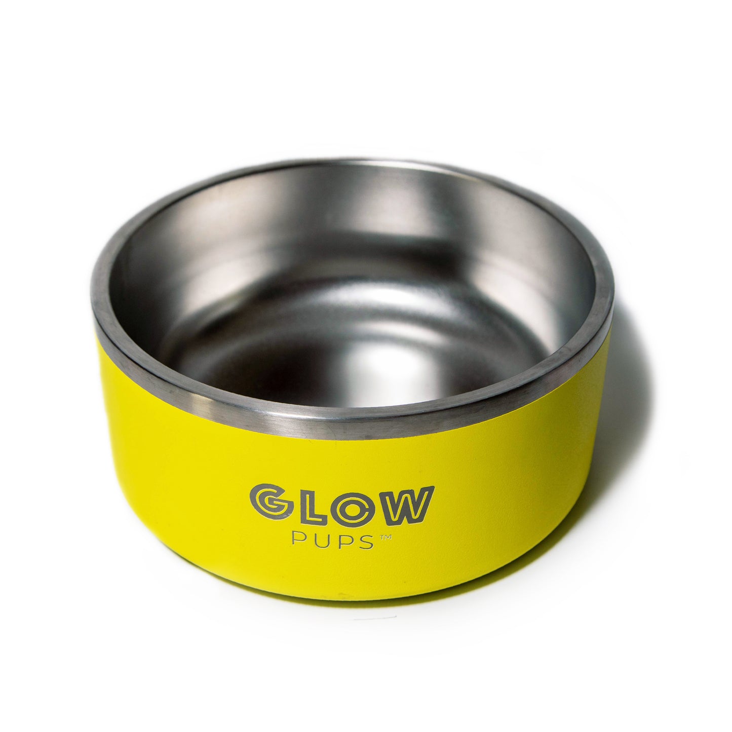 Sunshine Yellow Stainless Steel Dog Bowl - 32oz & 64oz - Glow Pups