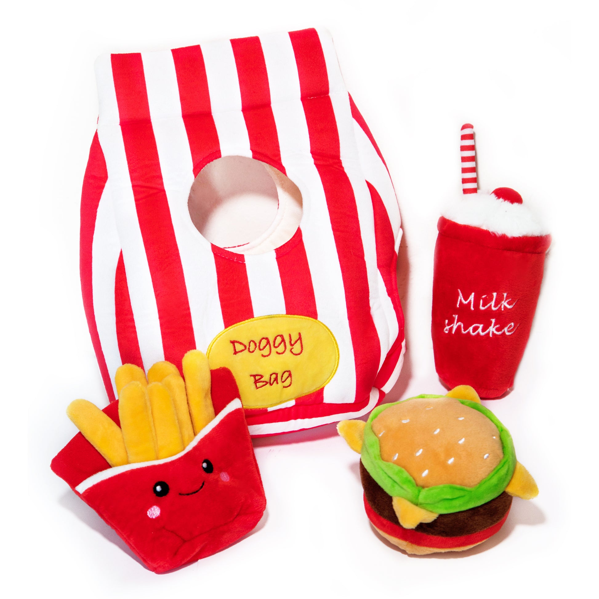 Doggy Bag with Fast Food Dog Toys - Glow Pups