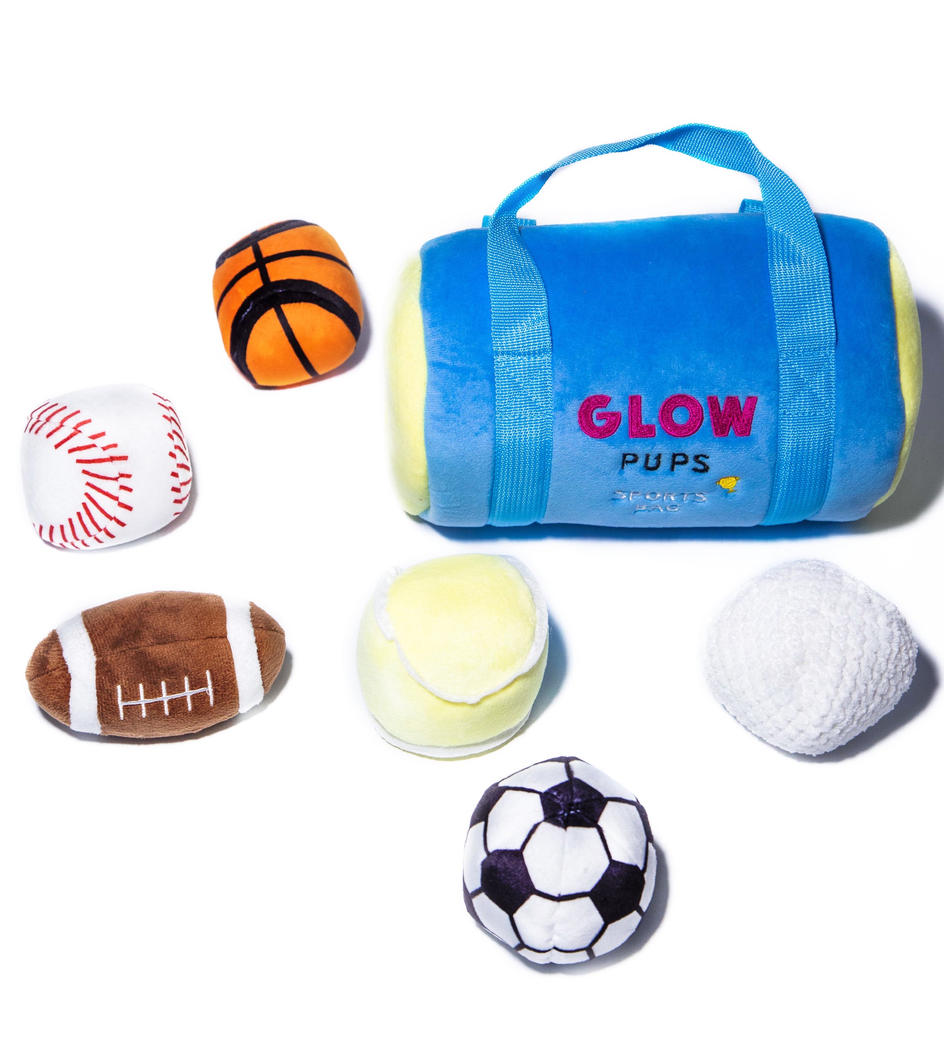 Sports Bag Hide & Seek Dog Toys - Glow Pups