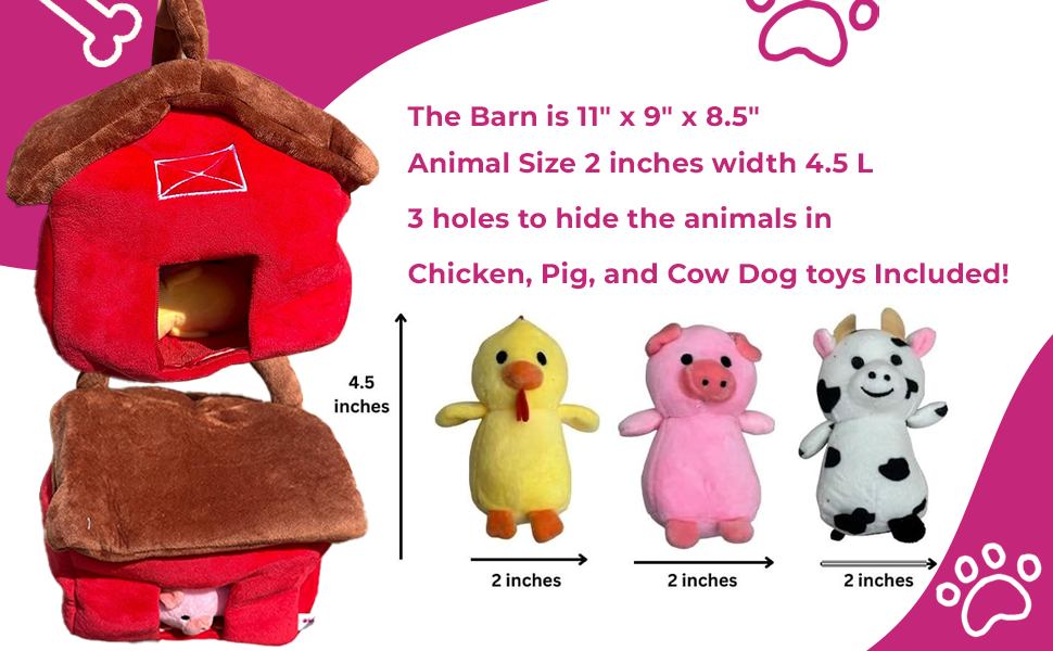 Hide & Seek Barnyard Adventure Dog Toy - Glow Pups