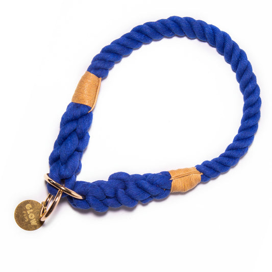 Blue Boho Chic Style Slip Collar - Glow Pups