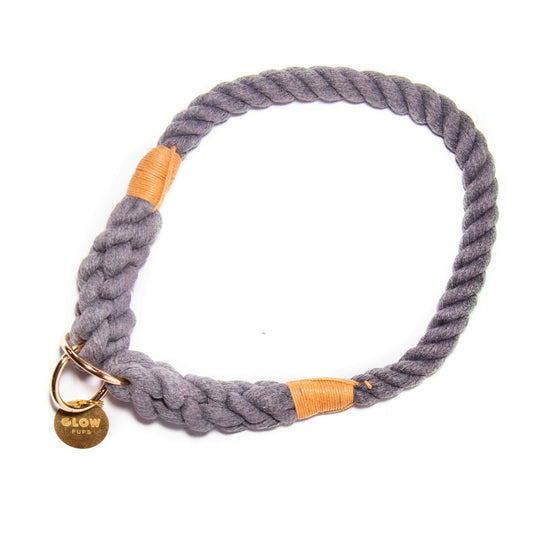 Grey Boho Chic Style Slip Collar - Glow Pups