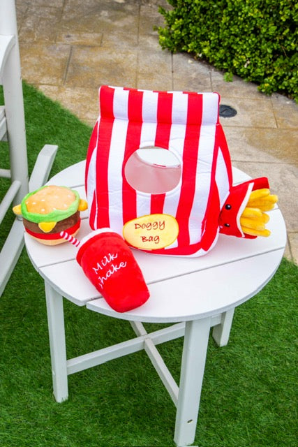 Doggy Bag with Fast Food Dog Toys - Glow Pups