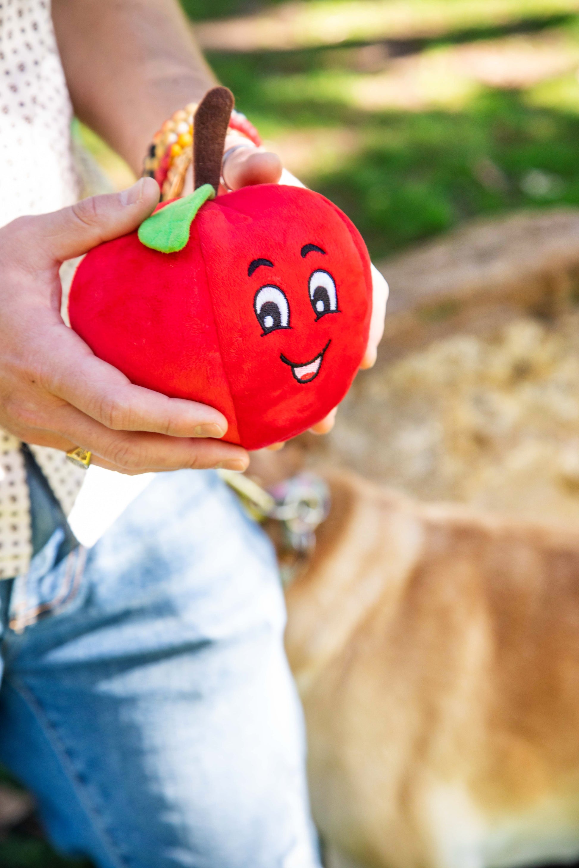 Tomato Plush Dog Toy with Squeaker - Glow Pups