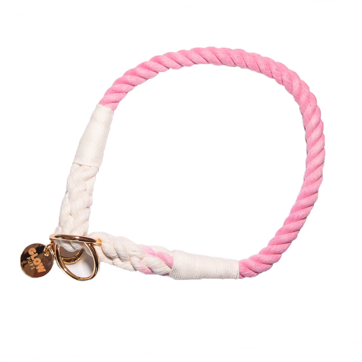 Pink and White Tie Dye Slip Collar - Glow Pups