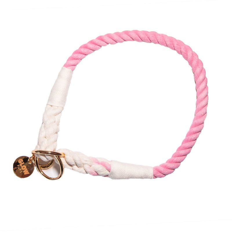 Pink and White Tie Dye Slip Collar - Glow Pups