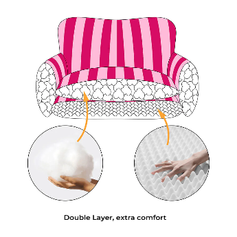 Pretty Pink Striped Dog Bed - Glow Pups