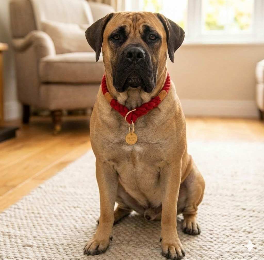 Red Stylish Rope Slip Collar - Glow Pups