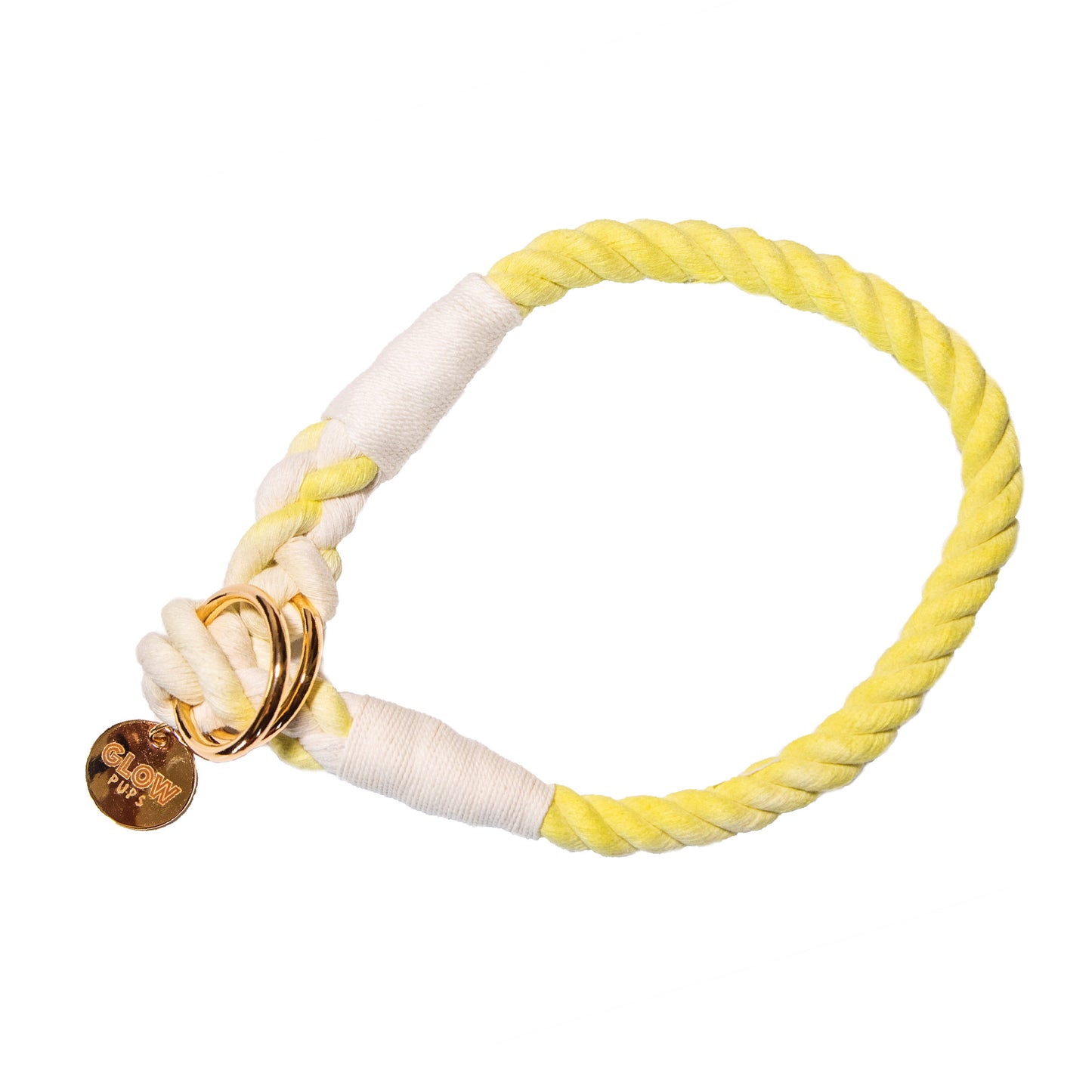 Sunshine Braided Slip Dog Collar - Glow Pups