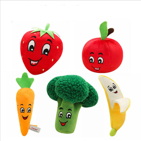 Fruit and Veggie Food Parody Dog Toys