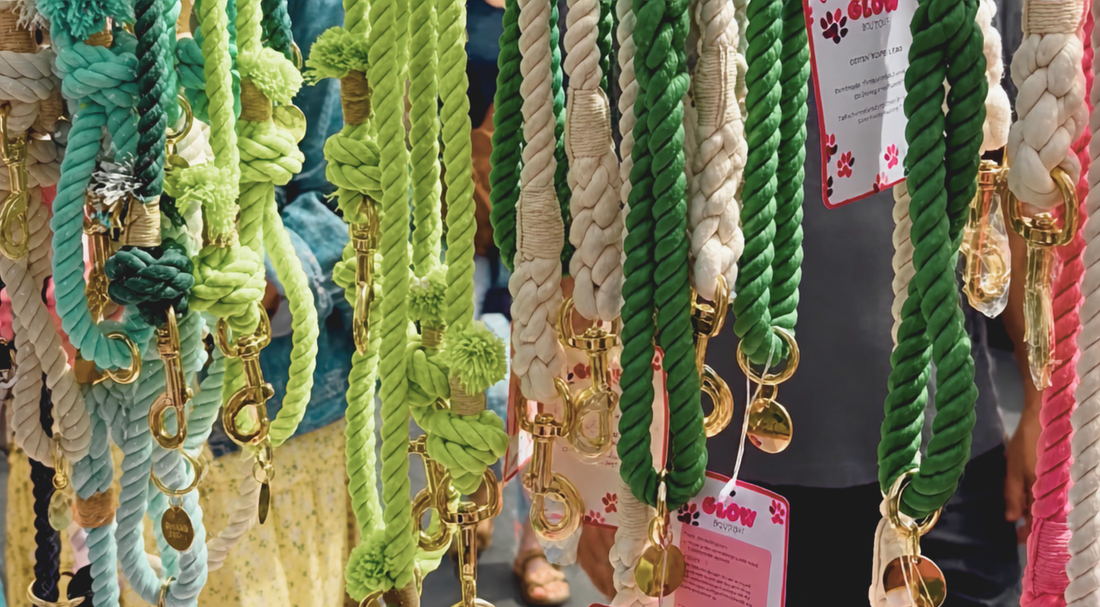 Elevate Every Walk: Discover the Handcrafted Charm of Glow Pups Cotton Rope Leashes