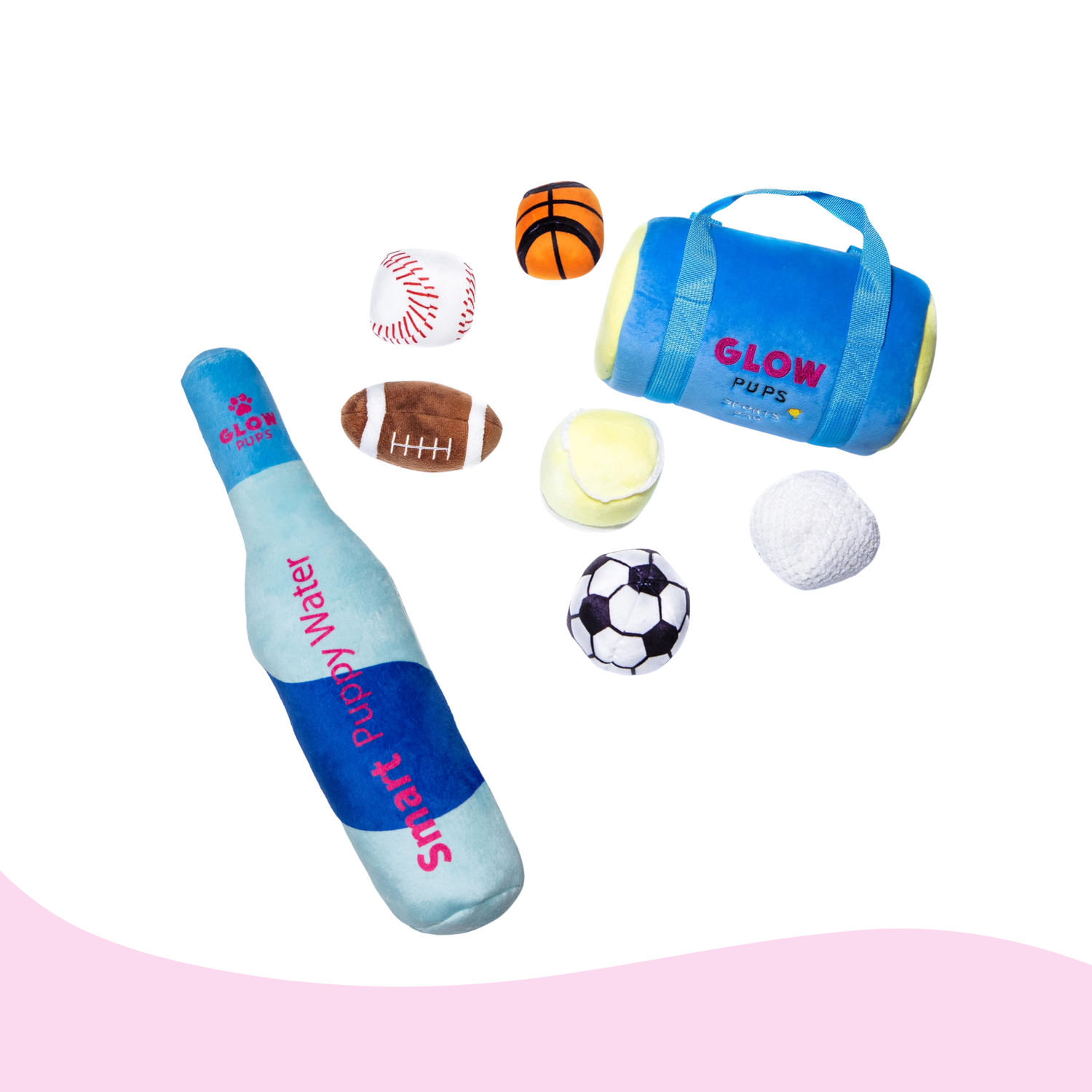 Sports themed collection of athletic gear and equipment displayed together