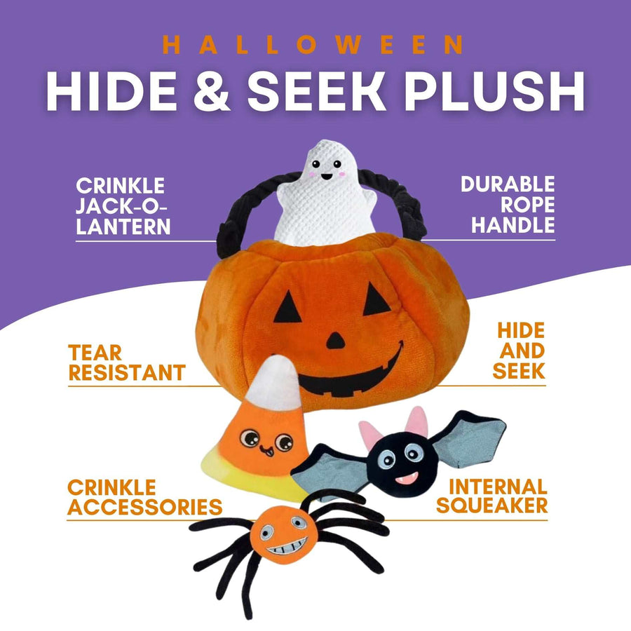 Halloween Jack O Lantern Hide and Seek Dog Toy - Glow Pups by Glow Pups