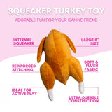Thanksgiving Squeaky Plush Turkey Dog Toy - Glow Pups by Glow Pups