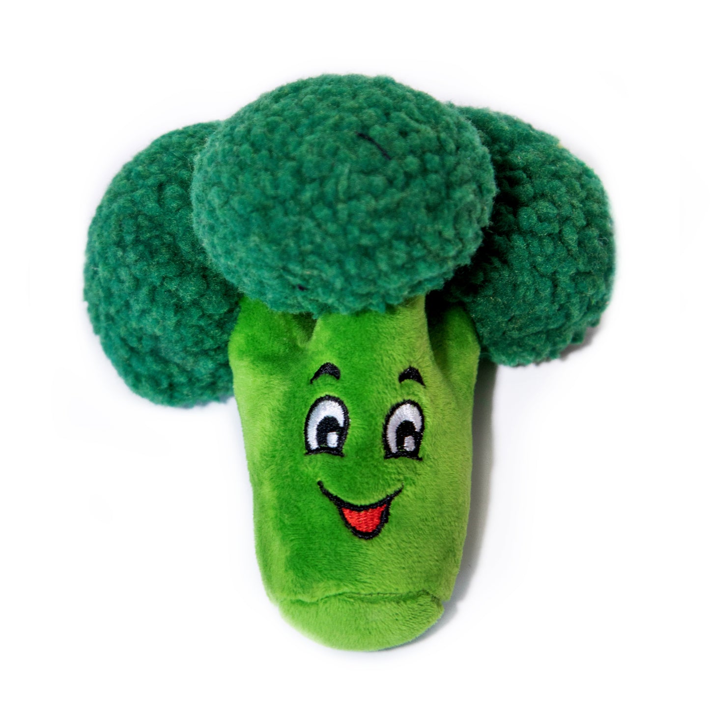 Squeaky Broccoli Plush Dog Toy - Glow Pups