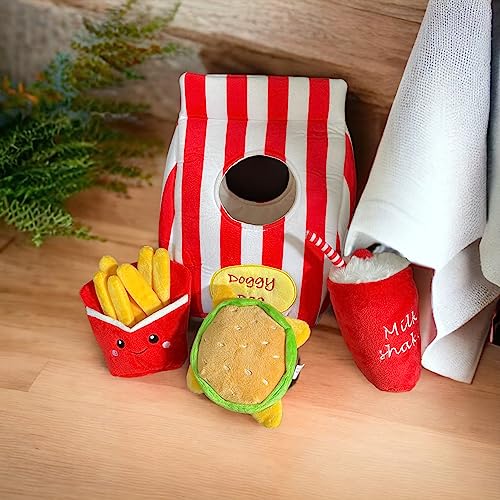 Doggy Bag with Fast Food Dog Toys