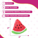Watermelon Squeaky Dog Toy 2 Pack - Glow Pups by Glow Pups