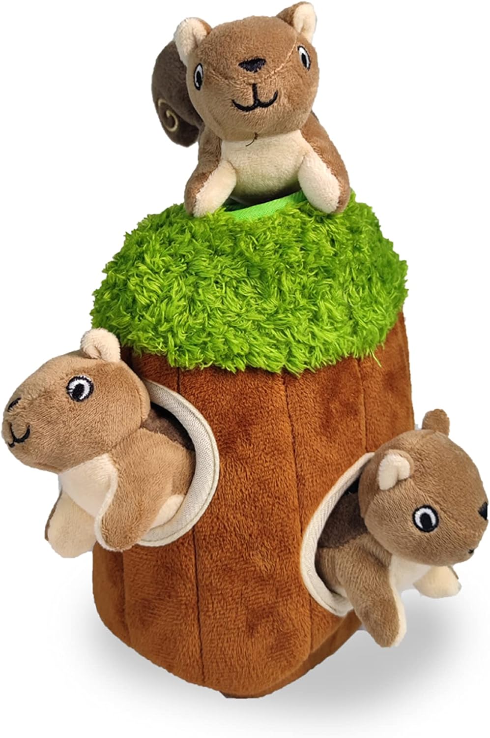 Wooded Animal in Tree Dog Toy